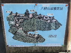 八幡山城推定図